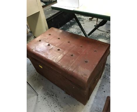 A Vintage Metal Trunk
