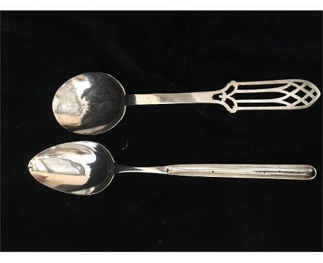 Silver Marrow spoon and Serving Spoon (hallmarked)