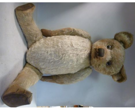 A 1930s Chiltern mohair Teddy bear, having mobile limbs  24''h