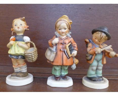 Two Hummel figures and a Friedel figure, a/f