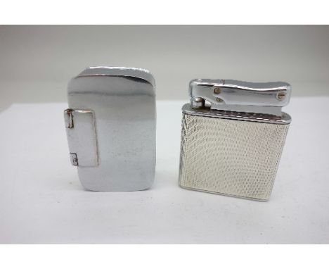 A silver Colibri lighter and an early 19th Century snuff box