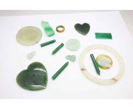 A collection of jade, etc.