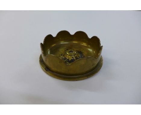 A trench art ashtray