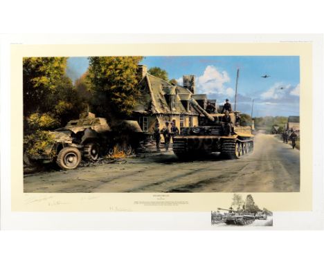 MILITARIA - RICHARD TAYLOR (BRITISH, CONTEMPORARY)  'Holding the Line', ...led by their mercurial commander, Haupsturmfuhrer 