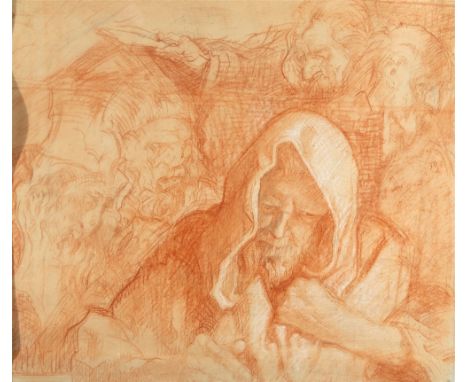 SIR FRANK BRANGWYN, RA, RWS, RBA (British, 1867 - 1956) Study for the Book of Job, 1948 Pastel and pencil 46cm x 54cm We are 