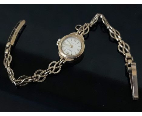 A ladies 9ct gold Rotary wristwatch with 9ct gold strap, gross weight 11.6g.  