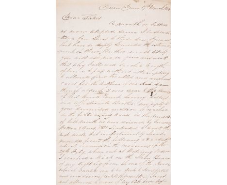 Indian burial rites.- Hurst (Gunner John) Autograph Letter signed to his sisters, 3&frac14;pp., bifolium, folio, Dum Dum [Gre