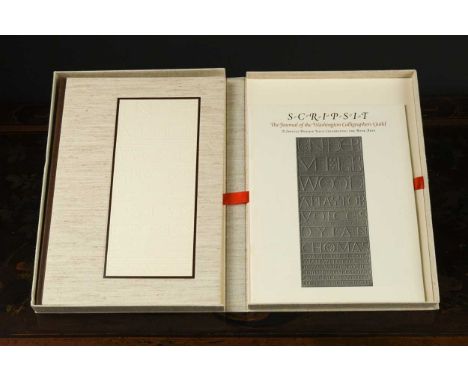 THOMAS (Dylan) Under Milk Wood, Santa Anna 1989, folio, one of 100 copies, facsimile manuscript signed by the binder Peter Wa
