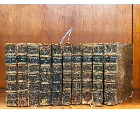 SHAKESPEARE The Works... Publish'd by Mr. Pope and Dr. Sewell, in Ten Volumes, London: J. Tonson / J. &amp; J. Knapton et al.