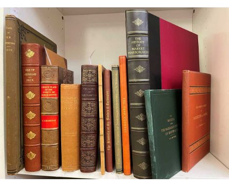 County and church history, architecture etc.  HILL (John Harwood) The History of Market Harborough, 1875, folio, added title,