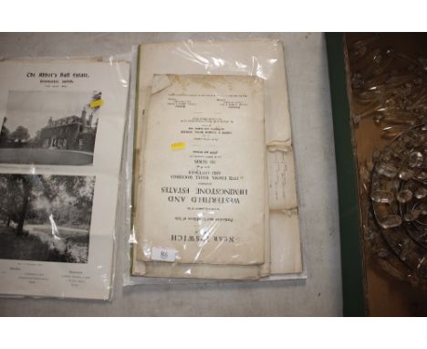 A collection of vintage sale particulars to include Westerfield, Hemingstone Estates, Church Farm Hemley etc.