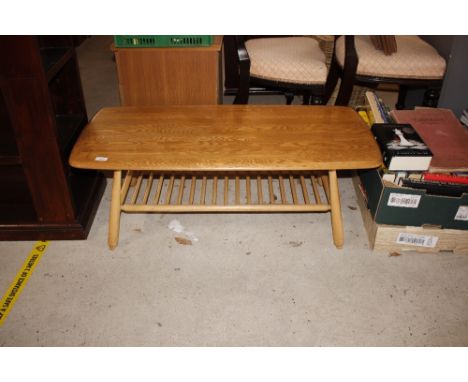 A light Ercol coffee table