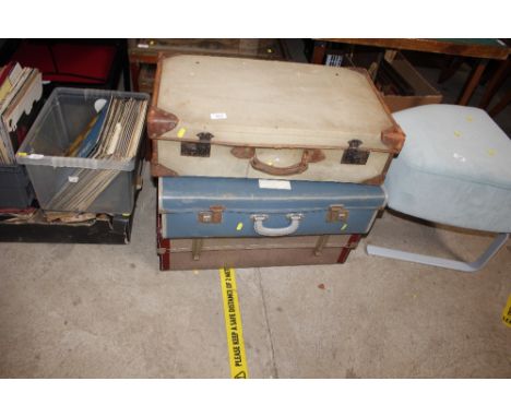 Three vintage suitcases 