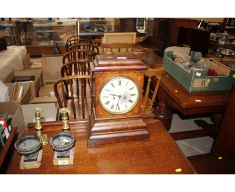 A 19th Century inlaid mantel clock with chiming movement  AF