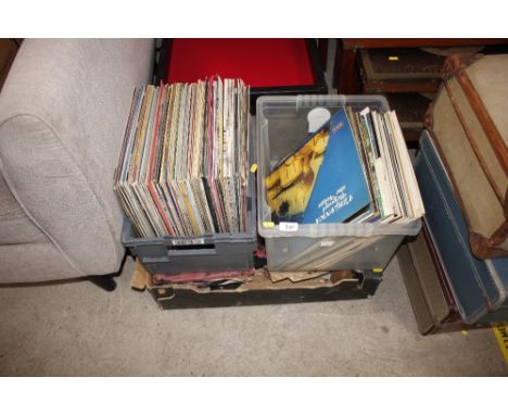Three boxes of vintage records 