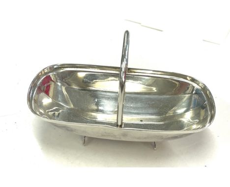 Vintage sterling silver novelty miniature garden trug, Sheffield hallmark, length 11.5cm, approximate weight 59g 