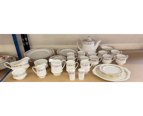 49 Pieces of Paragon Royal Albert bone china Belinda tea service includes Dinner plates, Salad Plates, Fruit saucers, tea pot