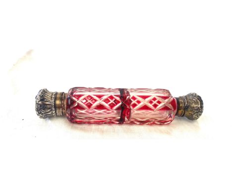 Vintage Double ended glass scent bottle 