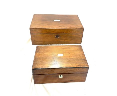 Vintage wooden jewellery and writing box 