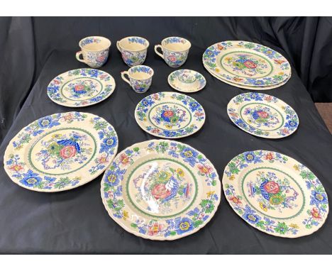 Selection of vintage masons ironstone pottery, Strathmore 