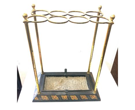 Vintage brass and cast iron umbrella and stick stand 