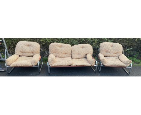 Retro 2 Seater sofa and 2 chairs 