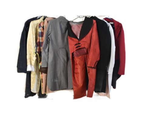 A collection of vintage late 20th century tail coats &amp; jackets. The lot to include tailcoats in red, black, light blue, g