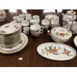 20th cent. Ceramics: Royal Worcester 'Evesham' part dinner service includes assorted plates and