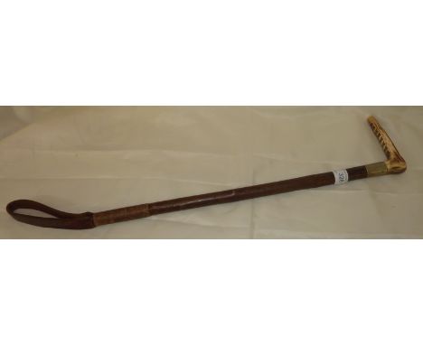 Hunting crop with antler handle