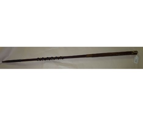 Hollywood and leather bound and weighted officer's style swagger stick