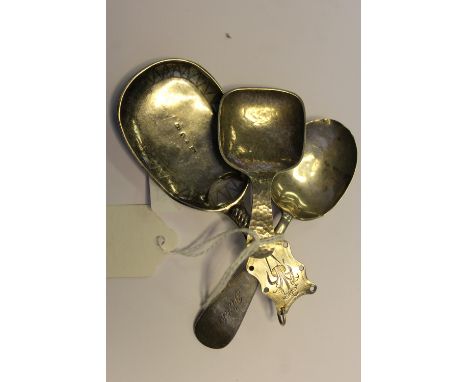 3 silver caddy spoons