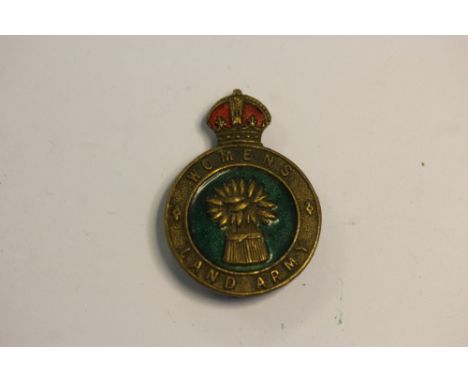 Enamelled Womens Land Army pin badge