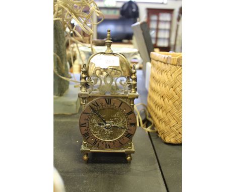 Mappin and Webb brass lantern style clock