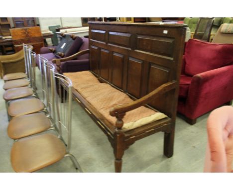 18th century eight panel settle