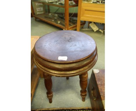 Solid mahogany three leg stool