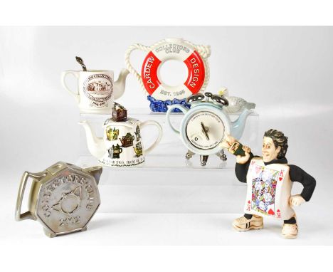 PAUL CARDEW; six Collector's Club novelty teapots, comprising 'Medium Fifty Pence Piece 2002', limited edition no. 22, boxed,