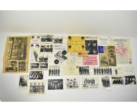 THE BEATLES; a collection of 1960s popular music ephemera, the majority official Beatles Fan Club items, including a 1964 Nat