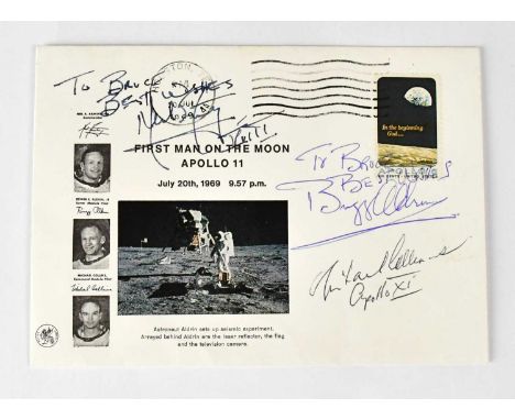 SPACE EXPLORATION; a first day cover signed by Michael Collins, Buzz Aldrin and Neil Armstrong.Condition Report: - We have no