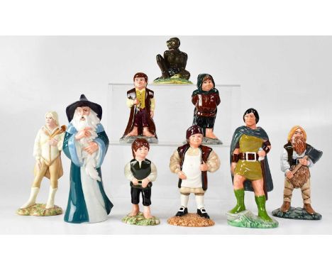 ROYAL DOULTON; nine Lord of the Rings figures, comprising HN2925 'Samwise', HN2915 'Bilbo', HN2918 'Aragorn', HN2911 'Gandalf