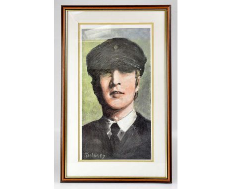 † ARTHUR DELANEY (1927-1987); a limited edition print, portrait of John Lennon, number partially obscured by mount, 53 x 27.5