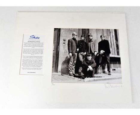 THE ROLLING STONES; a black and white photograph of The Rolling Stones' first-ever photographic session with Phillip Townsend