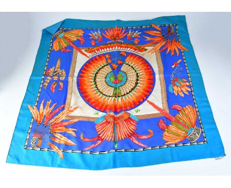 HERMÈS; a vintage 100% silk 'Brazil' scarf, designed by Laurence Thioune in 1988, approx. 90 x 90cm.Condition Report: - Marks