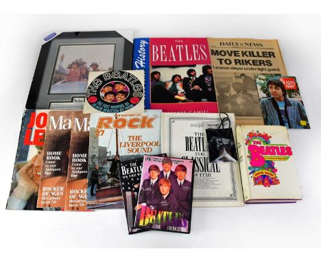 THE BEATLES; a mixed collectors' lot to include 'The Beatles' the authorised biography by Hunter Davies, 'A Picture History' 