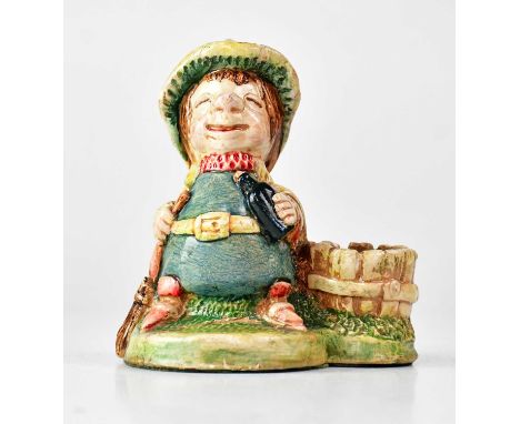 PENDELFIN; a 'Tipsy Witch' figure by Jean Walmsley Heap, height 12.5cm (af).Condition Report: - Crack across front of base, c