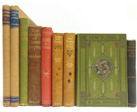 [BOOKS]. NATURAL HISTORY &amp; SPORTING  Nine assorted works, including Barker, K.F. Nothing but Horses, first edition, Black