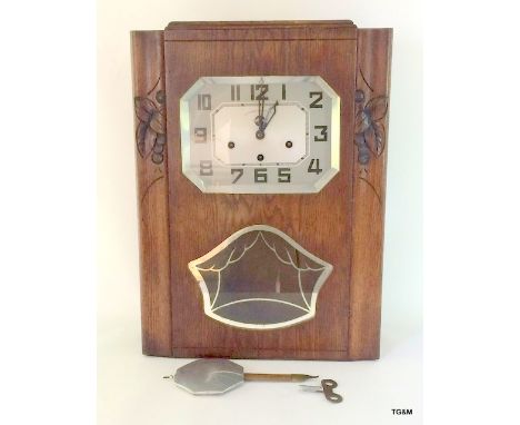 French Veritable Westminster oak wall clock