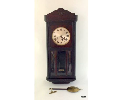 Edwardian Mahogany Wall clock