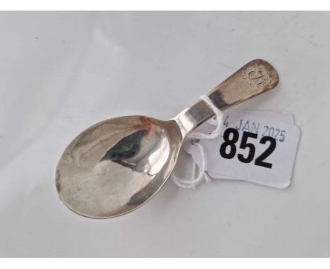 A Georgian caddy spoon with oval bowl, London 1811 by EM