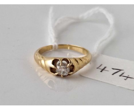 A solitaire diamond ring 18ct gold size K 3.5 gms