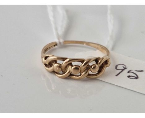 A keeper ring, 9ct, size L, 1.7 g.